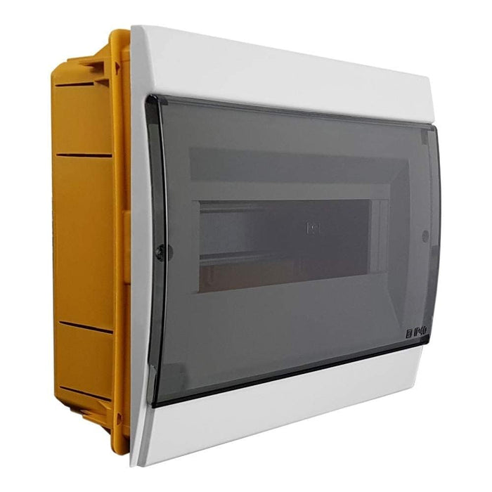 CENTRALINO DA INCASSO CON SPORTELLO FUME' IP40 SERIE ARREDO  mm.230x22x200h per 6/10 moduli  20W (970.08.B)    MARLANVIL