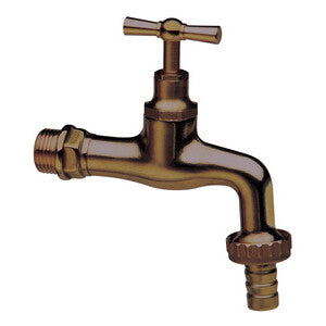 PL RUBINETTO OTTONE ANTICATO C/PORTAGOM D 1/2- RUBINETTERIE ASSOCIATE- 6,0 pz