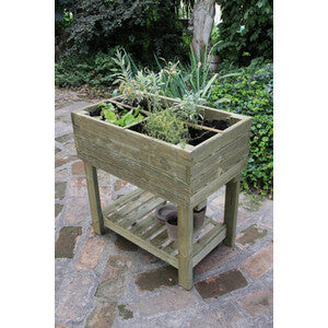 FIORIERA GIARDINIERA RIALZATA LEGNO 80X50XH80 CM- ALCE SRL- 1,0 pz