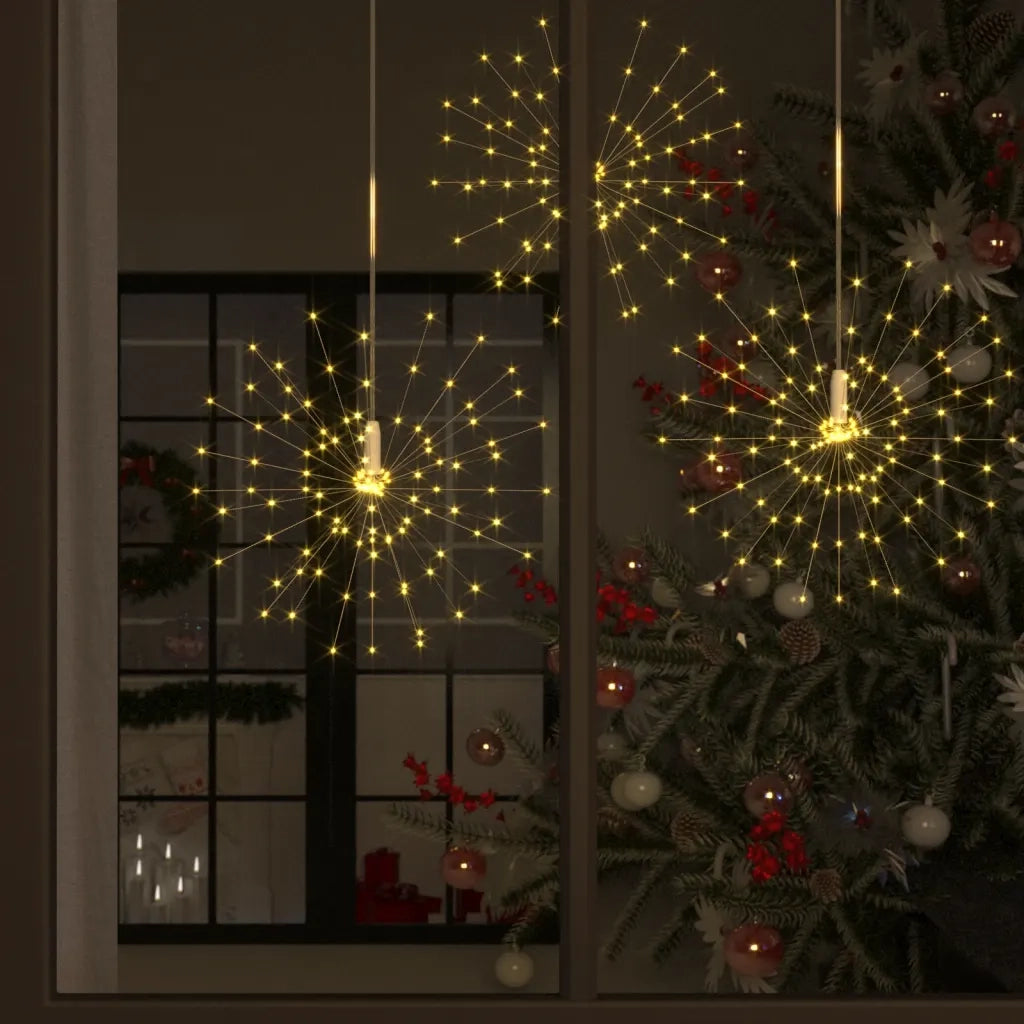 Luci di Natale Fuochi d'Artificio Bianco Caldo 20 cm 140 LED CFW4128923