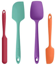 Set di spatola e schiacciapatate da 4 pezzi - resistente a 315 °C - antiaderente - progettazione a singolo pezzo senza giunzioni - cottura, cottura e mescolazione - multicolore.