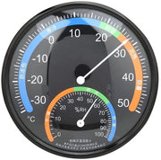 Termometro e Igrometro Preciso - Display Circolare - Vetro Curvo - Umidità Interna - Installazione Flessibile - Misura Temperatura ± 2 °C - Misuratore di Clima