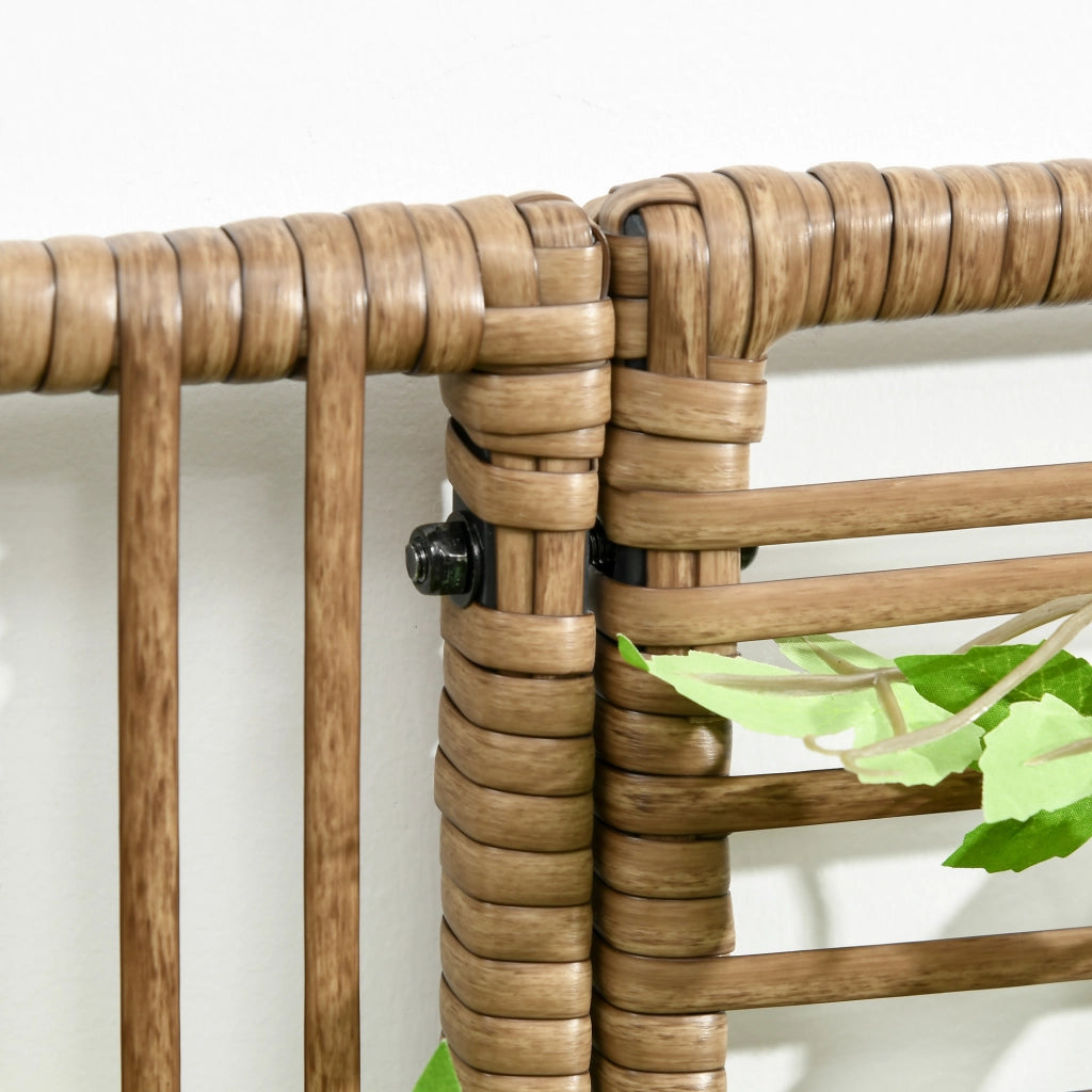 Vaso per Fiori con Griglia ¨C zephmum ¨C Polyrattan, 103x29x103 cm, Sabbia