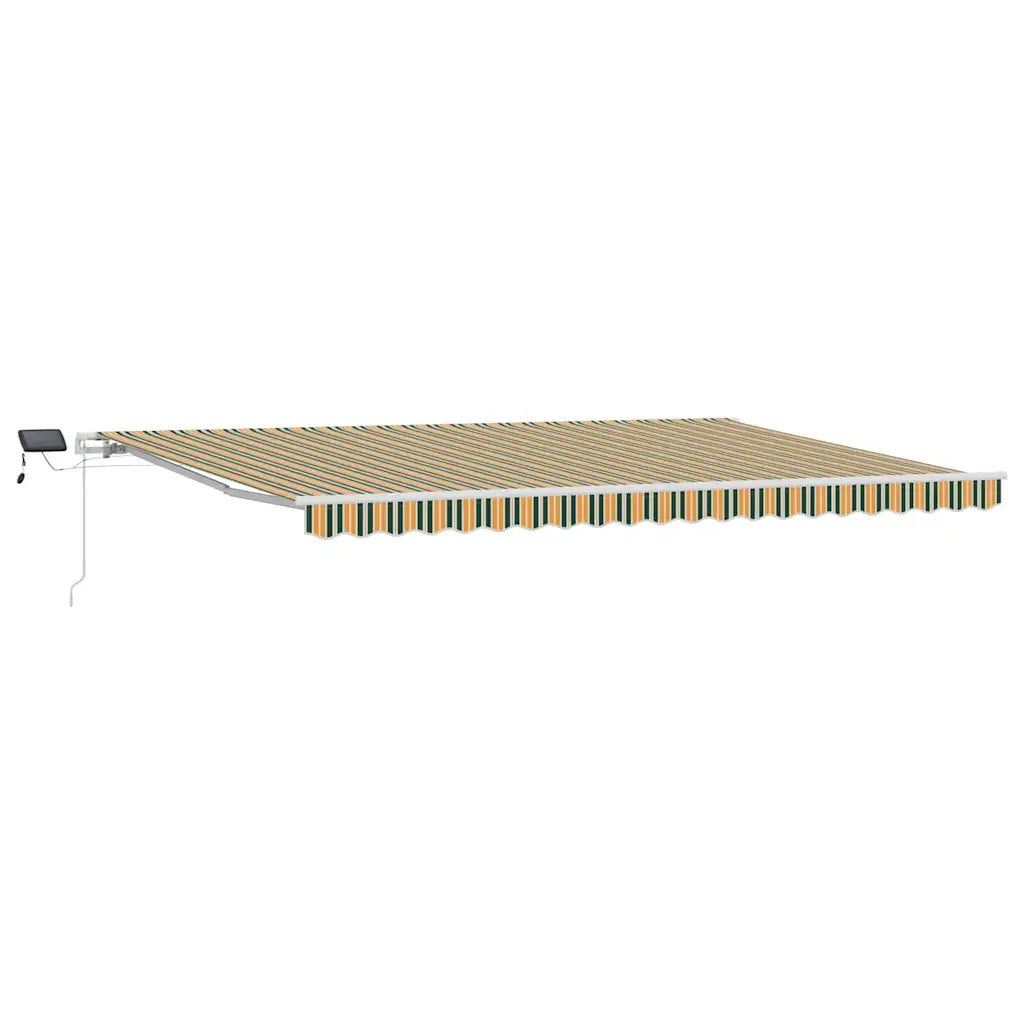 Tenda Retrattile Verde e giallo 500 × 300 cm Tessuto e acciaio 3331442
