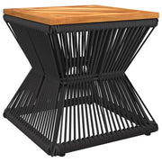 Tavolino da salotto | Tavolino da caff¨¨ | Tavolino da Soggiorno Base in Filo Metallico Nero 38x38x38cm Massello Acacia