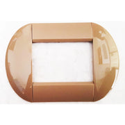 Trade Shop - Placca Placche Placchette Compatibili Living International Light Bombate Bticino - Marrone Chiaro -4 Fori     -