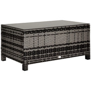 Tavolino da giardino ¨C zephmum ¨C Polyrattan grigio 85x50x39 cm