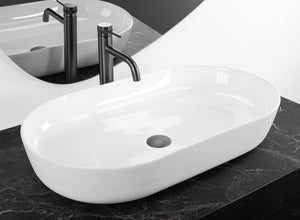 Lavabo Da Appoggio In Ceramica Cleo 71 White-rea