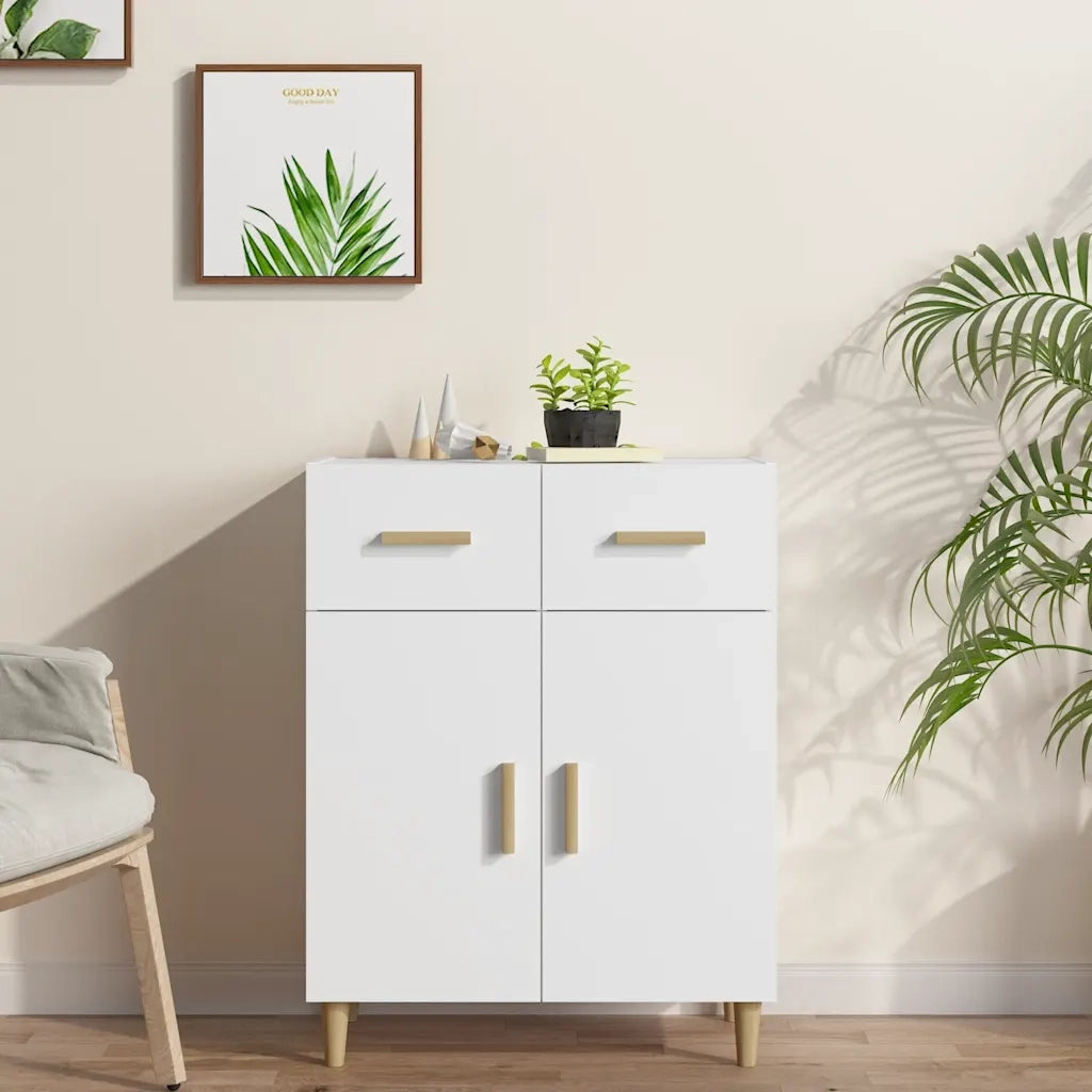 Credenza Bianca 69,5x34x89 cm in Legno Multistrato cod mxl 23633