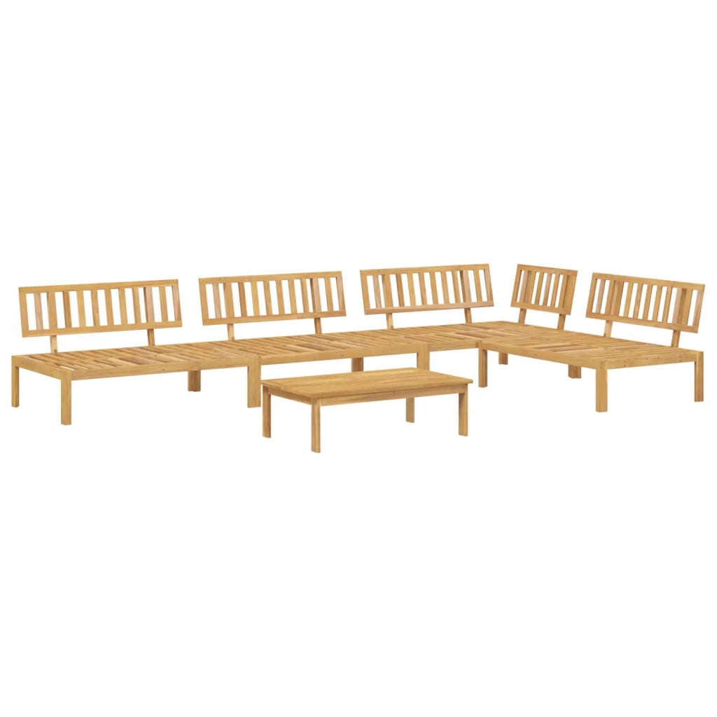 Set di divani 5 pcs Antracite Legno di Acacia Massello 3418344