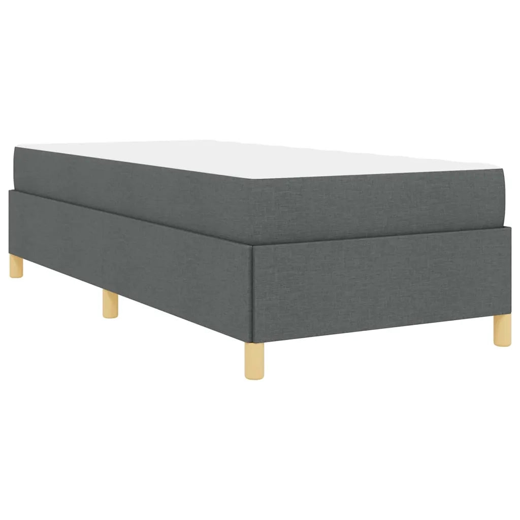 vidaXL Letto a molle Grigio Scuro e Marrone e Bianco e Grigio Scuro