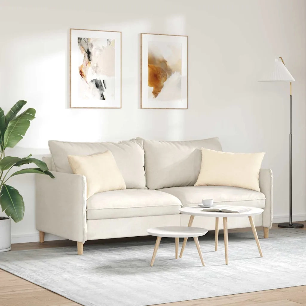 Cuscini da Divano 2 pz | Cuscini per sedie Crema 60 x 40 cm Tessuto in Cords