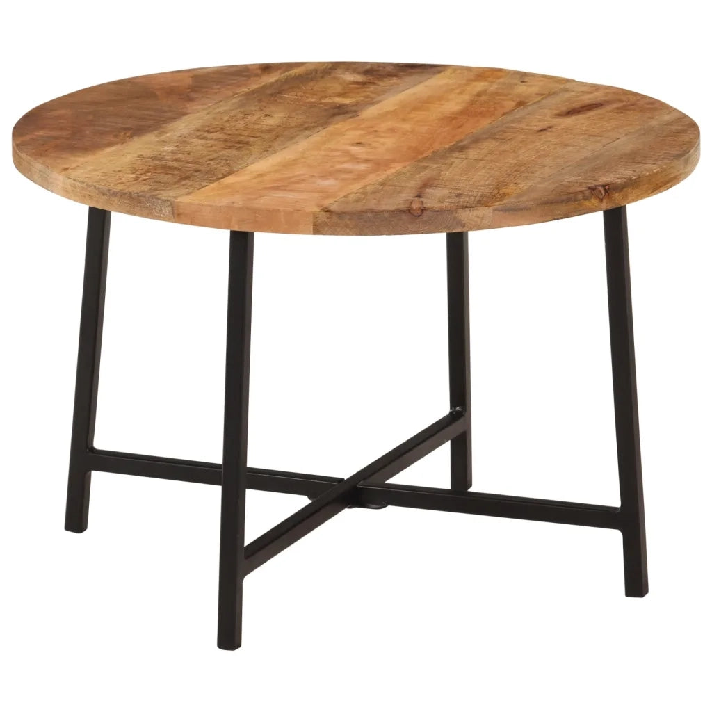Tavolino da Salotto 54x54x35 cm Legno Massello Mango e Ferro 371968
