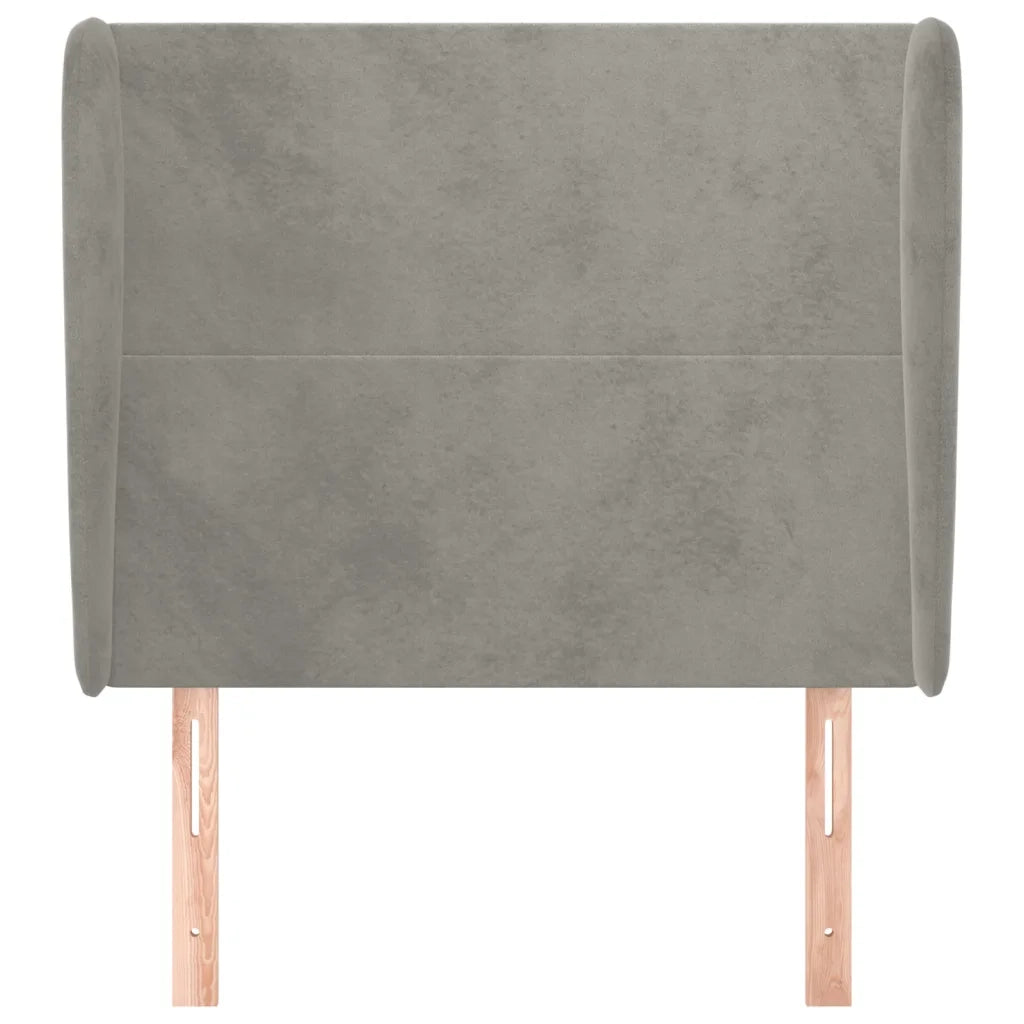 Testiera ad Orecchio Grigio Chiaro 93x23x118/128 cm in Velluto 3117712