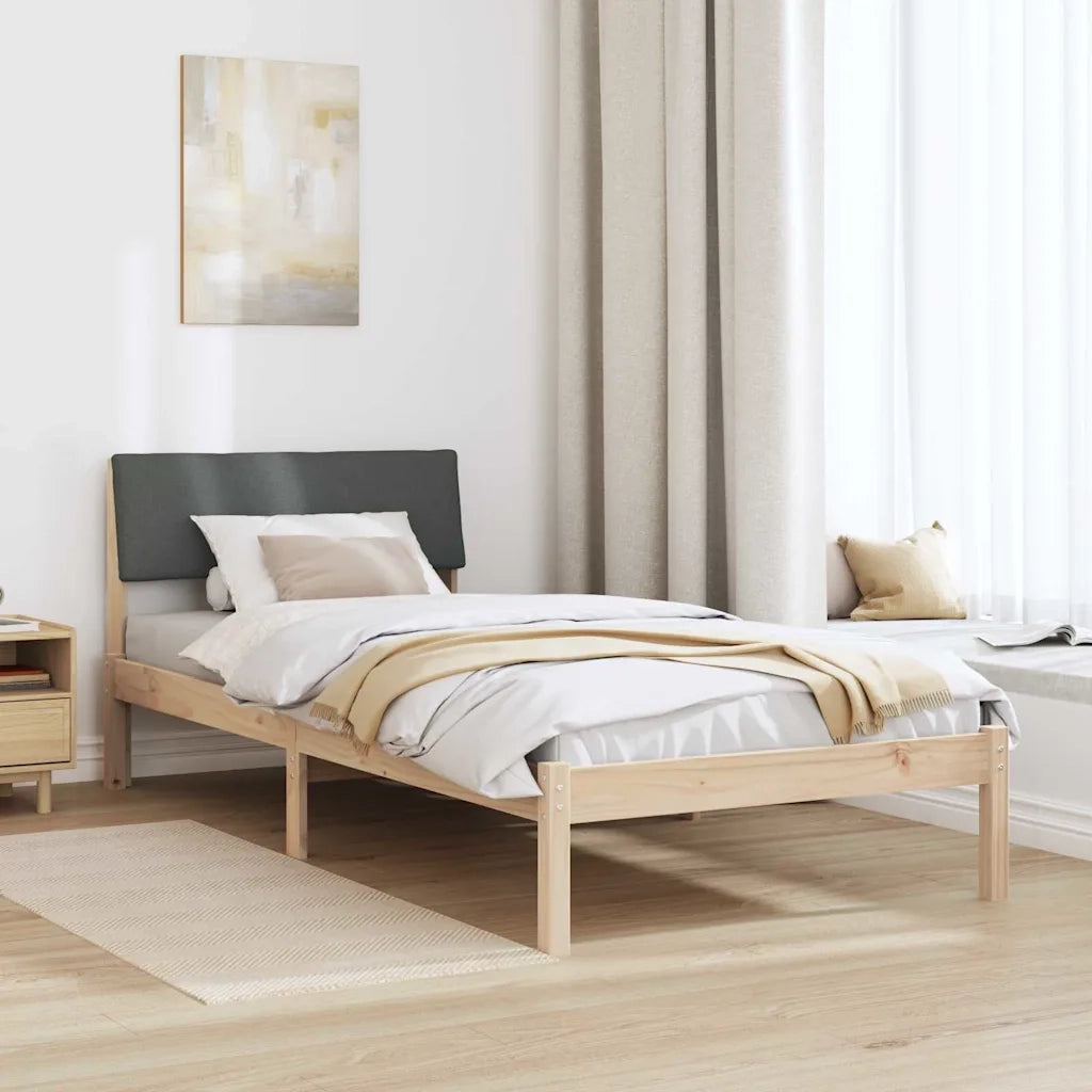 Struttura del letto-Giroletto marrone e grigio scuro 90 x 190 cm 537769