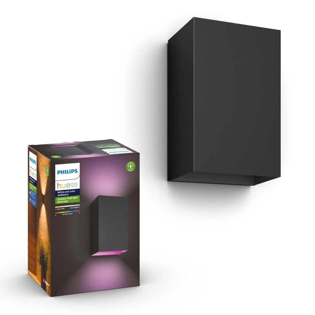 Philips Hue White and Color ambiance Resonate Lampada Smart a parete Up/Down Nero in Alluminio