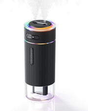 Umido Portatile per Camera da Letto - Doppio Fusto Grande Nebbia Fredda - Illuminazione di Stato d'Animo - Auto Interruttore A/S - Umidificatore Ultrasonico Miniaturizzato Personale per Ufficio e Viaggi