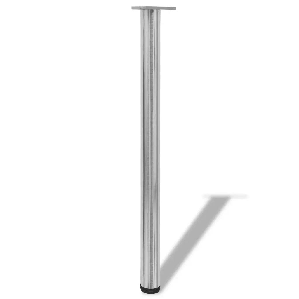 Set Gambe Tavolo 4 pz in Nickel Spazzolato Regolabili 870 mm 242146