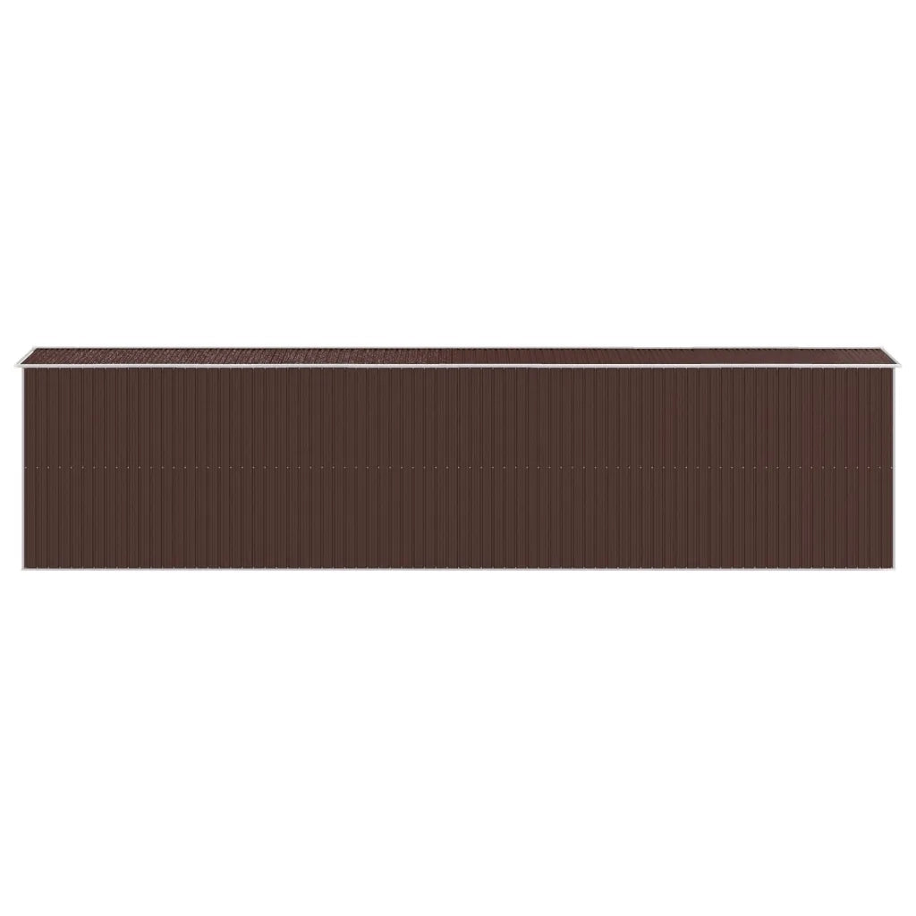 Capanno da Giardino Marrone Scuro 192x855x223cm Acciaio Zincato 3147468