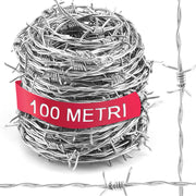 Bobina Filo Spinato Zincato 100 Metri Matassa Rotolo Metallico per Fai da Te