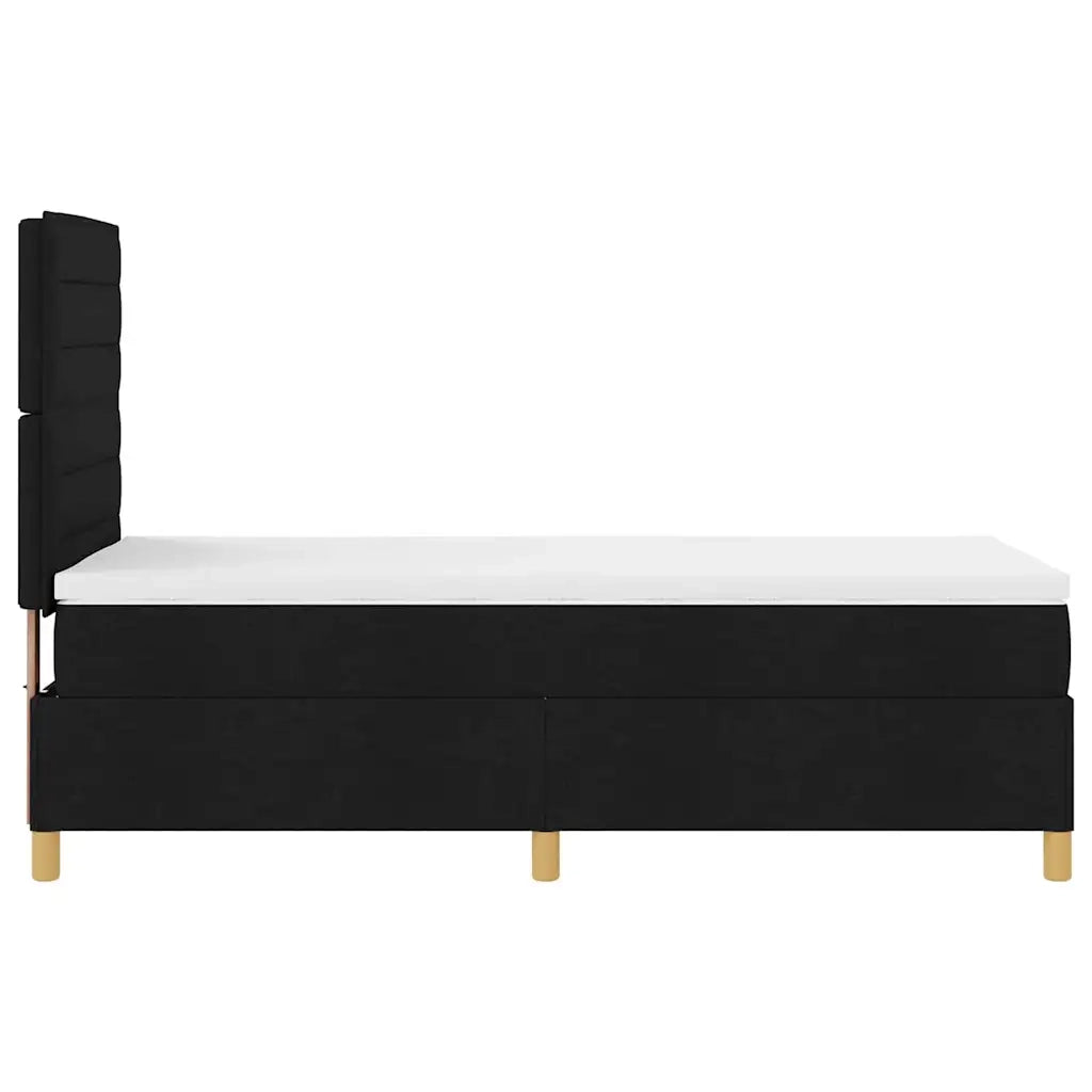 Letto a molle con materasso Nero 80 x 200 cm Tessuto 3339499