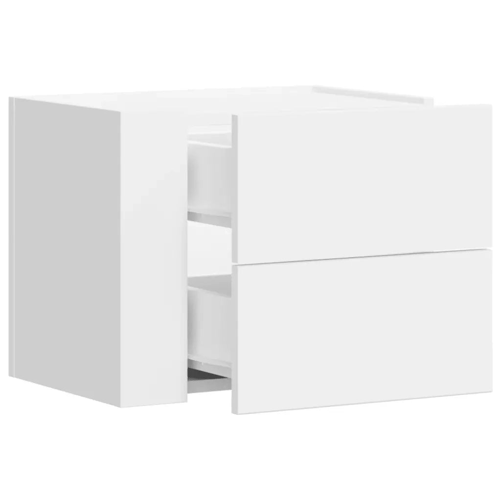 Comodini a Muro 2 pz Bianchi 45x30x35 cm 848326