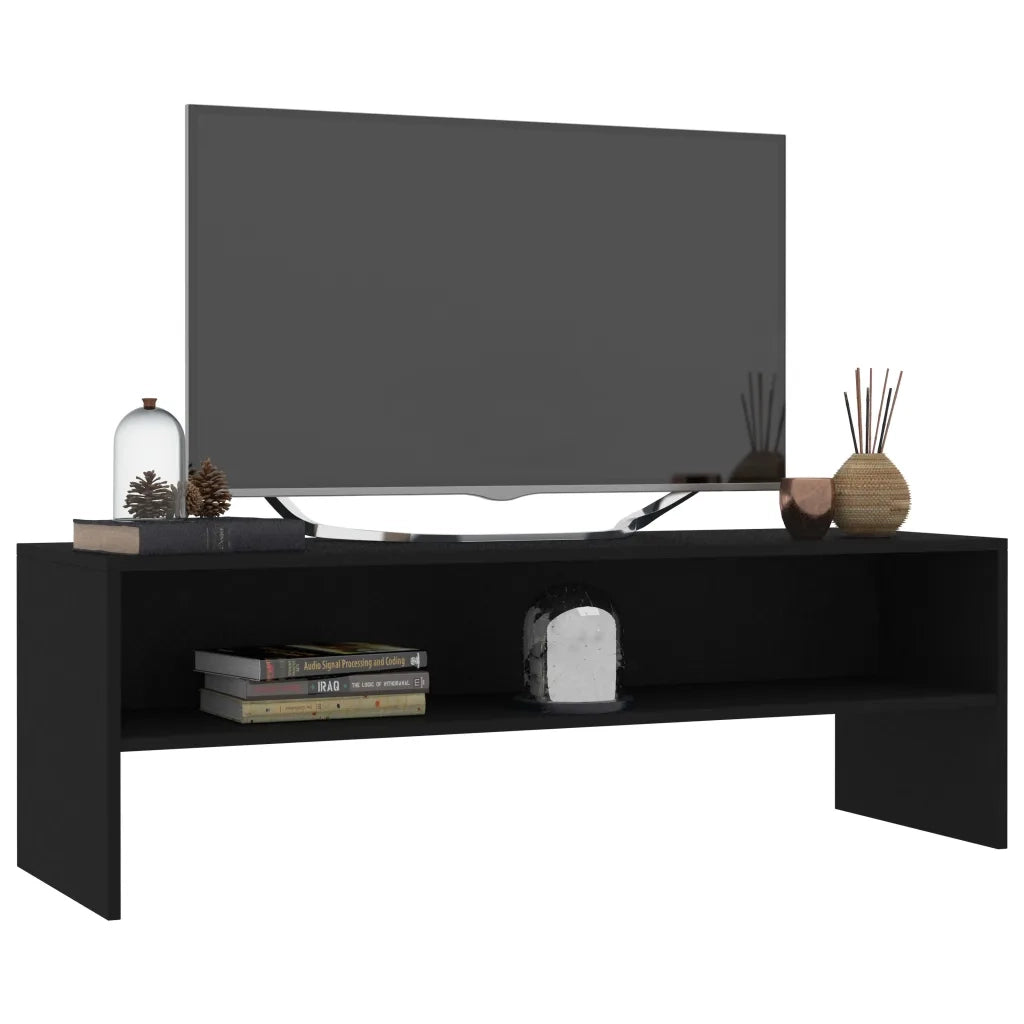 Mobile Porta TV-Credenza TV Nero 120x40x40 cm in Legno Multistrato