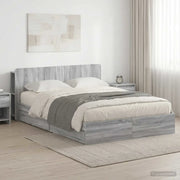 Telaio del letto con storage Sonoma grigio 140 x 200 cm