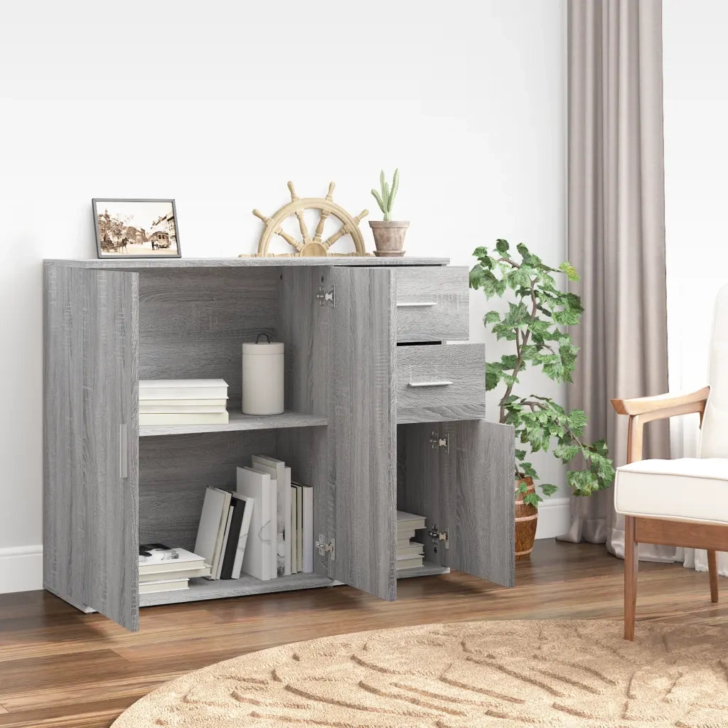 Credenza-Buffet-Armadio da cucina Grigio Sonoma 91x29,5x75 cm in Legno Multistrato