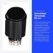 Sistema di scarico 63 mm - Auto- scarico - Punto di scarico - Acciaio inossidabile - Alta qualità - Viti regolabili