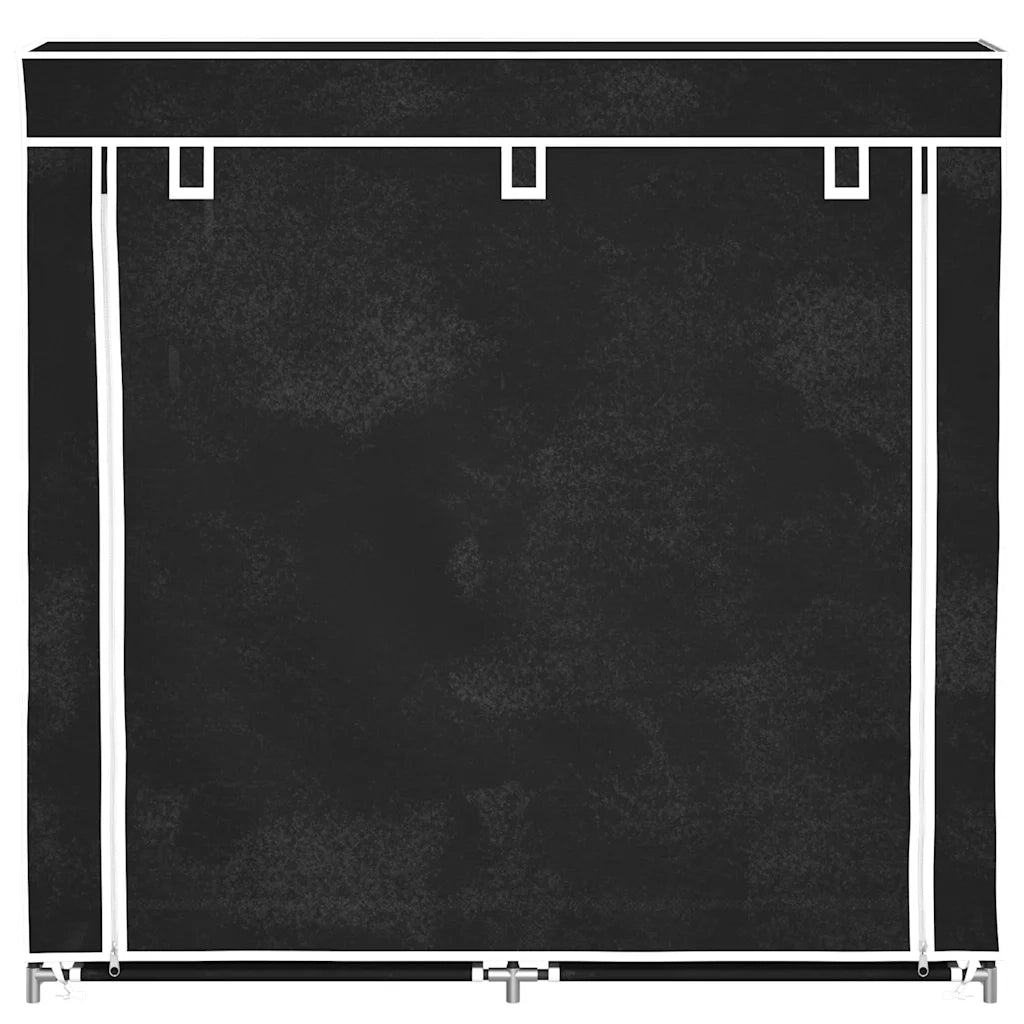 Scarpiera in Tessuto Richiudibile 115 x 28 x 110 cm Nera 240493