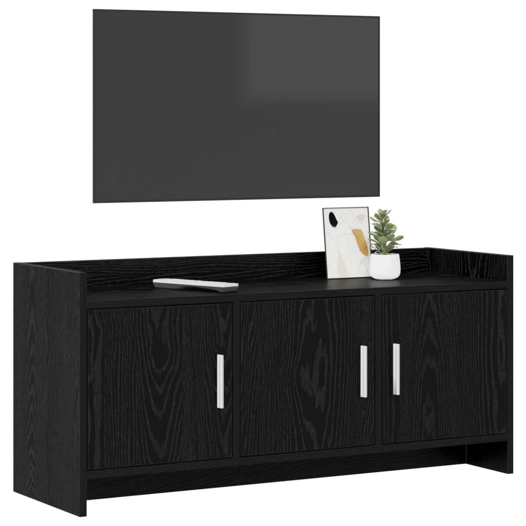 Mobile TV 102 x 33 x 47 cm Rovere Nero Legno ingegnerizzato 8011188
