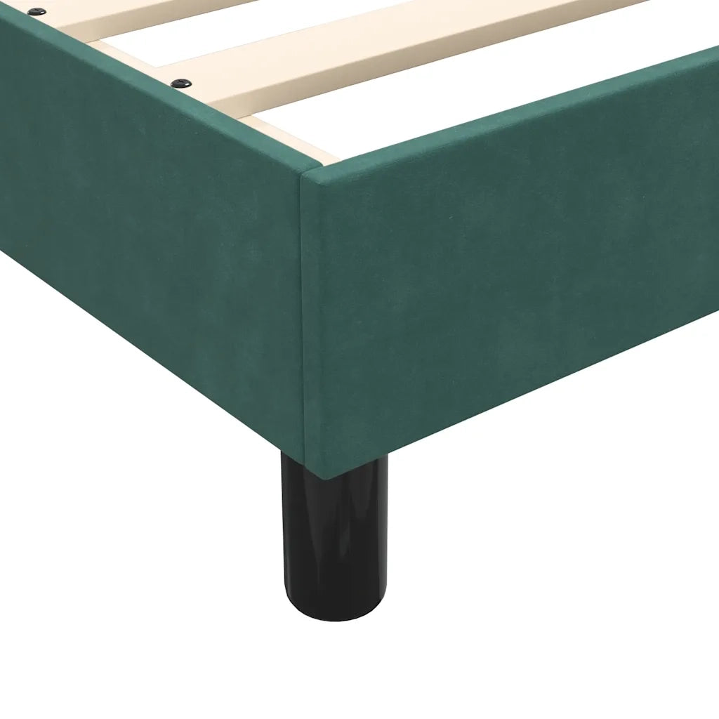 Giroletto a Molle con Materasso Verde Scuro 180x220 cm Velluto 3318084