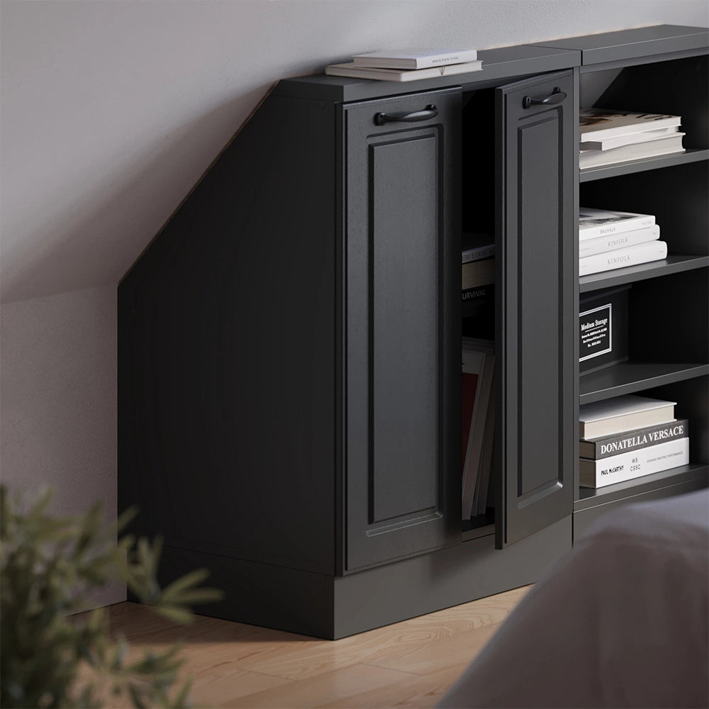 Mobile sottotetto Rion Antracite rustico/Antracite con 2 porte Vicco