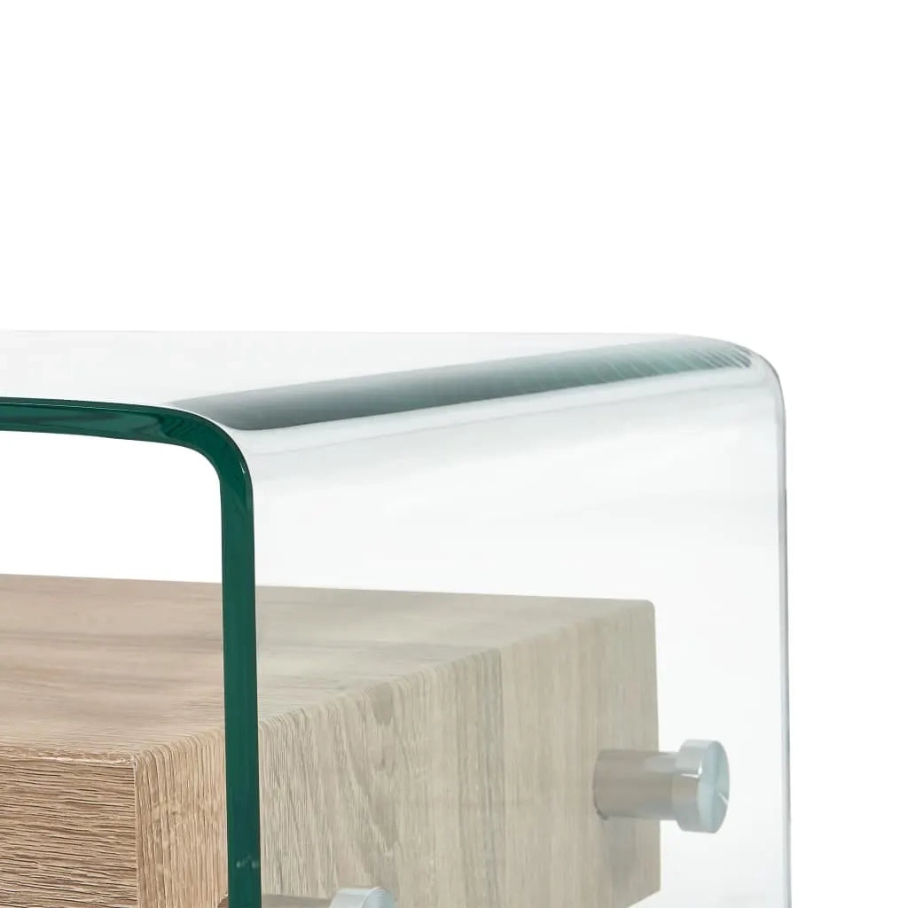 Tavolino da CaffÃ¨ Trasparente 98x45x31 cm in Vetro Temperato cod mxl 18480