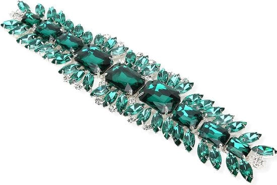 Decorazioni di cristallo con rhinestone per cinture da sposa - abiti da sposa DIY borse scarpe - verde