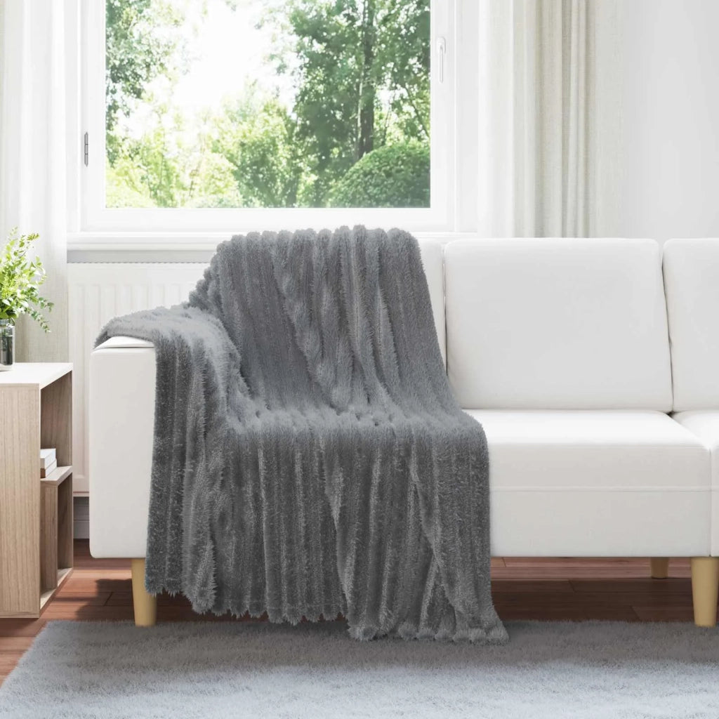 Coperta Grigio scuro 150 x 130 cm Panno 42016829