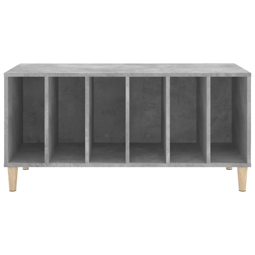 Mobile Porta Dischi Grigio Cemento 100x38x48 Legno Multistrato 831977