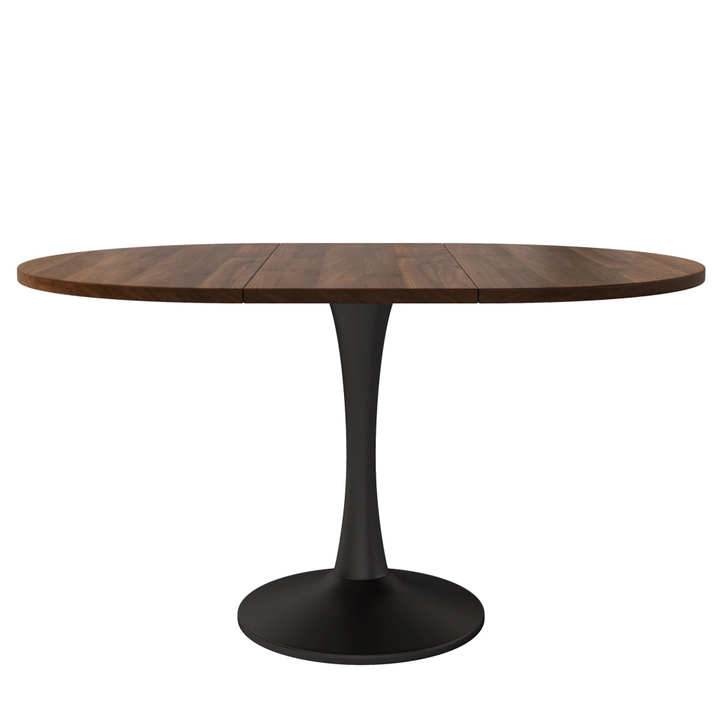Tavolo da pranzo - ovale estraibile - 100/140x100x75 cm - stile moderno - noce - per sala da pranzo