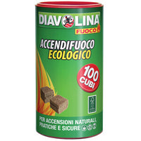 ACCENDIFUOCO 100 CUBI DIAVOLINA ECOLOGICO 15317- 6,0 pz