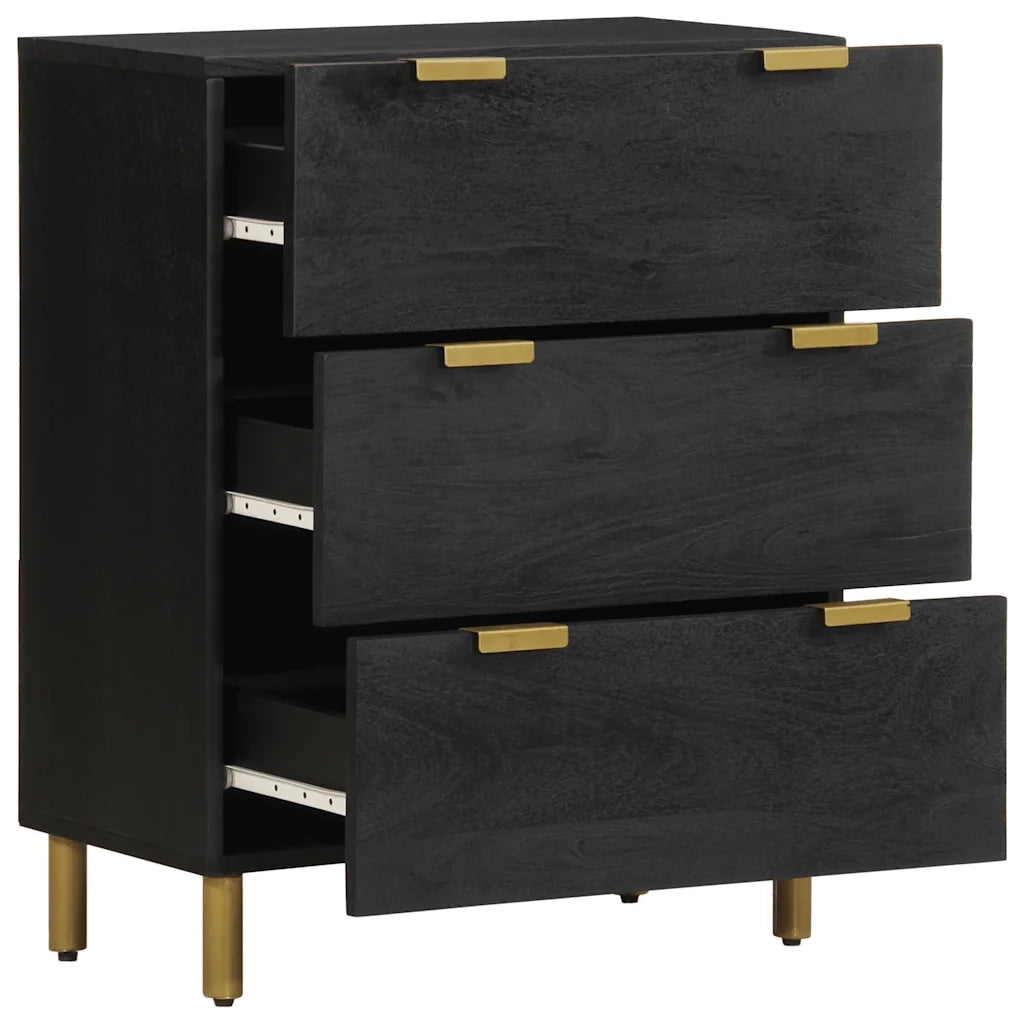 Credenza Nera 60x33x75 cm in Legno Multistrato