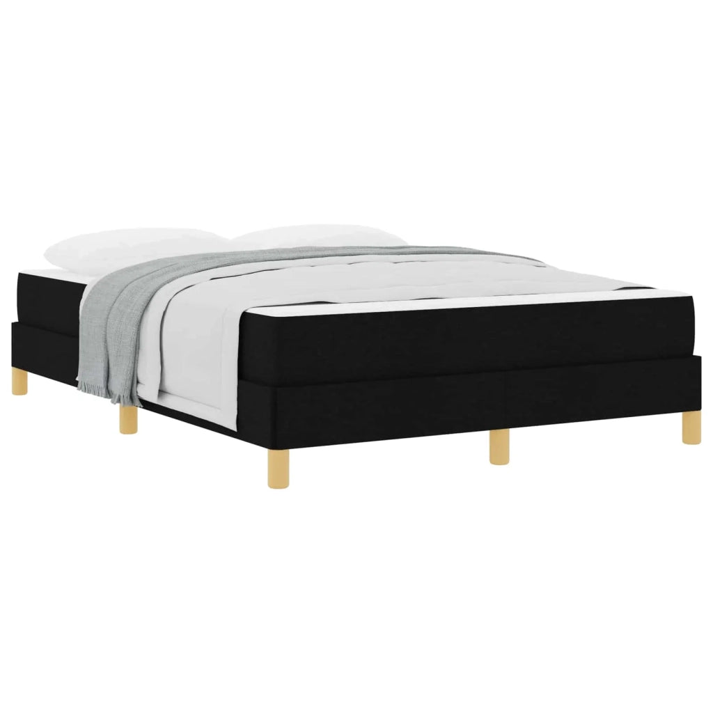 Letto a molle con materasso Nero 140 x 200 cm Tessuto