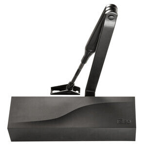 ISEO IS 60 CHIUDIPORTA C/FERMO CERTIF MAX 100 KG NERO- ISEO SERRATURE- 1,0 pz