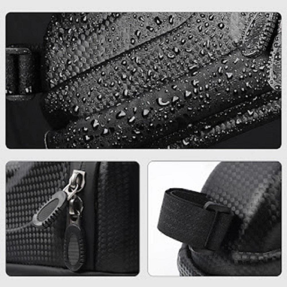 Trade Shop - Borsa Da Sella Impermeabile Per Bici Con Luce Posteriore Ricaricabile Usb Zx-9428 -