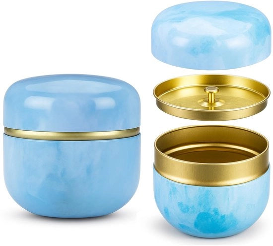 Tea Container 250 ml - Aria Stagnante - Cylindro in Metallo - Progettazione Senza Soluzione di Continuità - Facile da Pulire - Per Te, Erbe e Spezie - Contenitore per Te