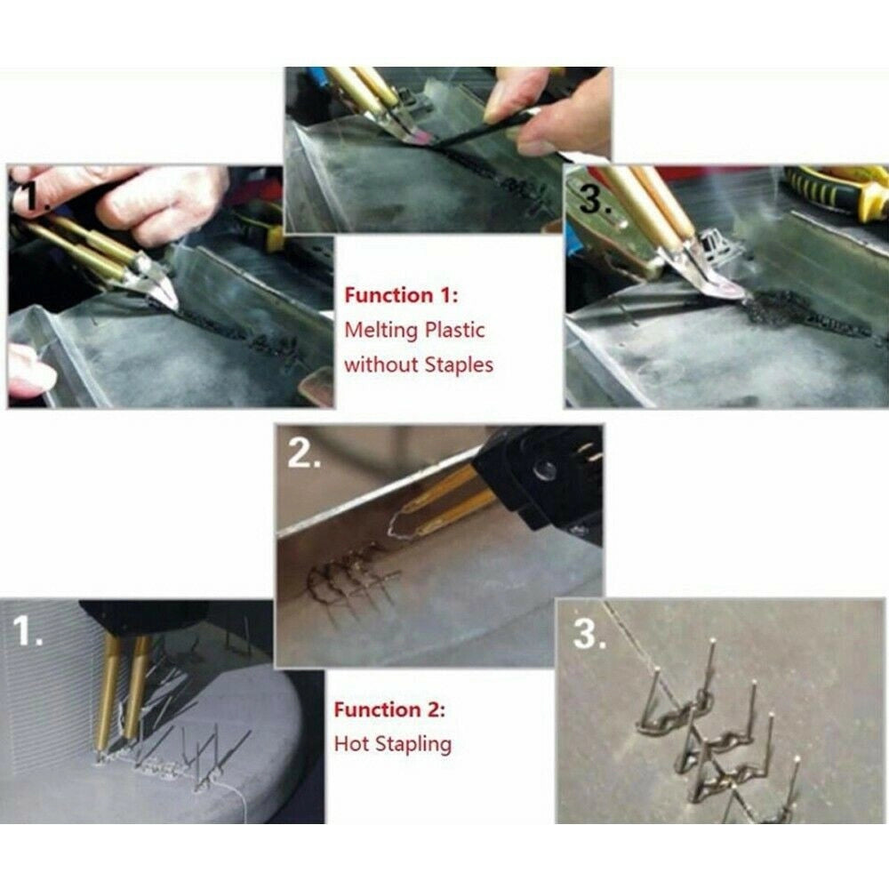 Trade Shop - Saldatore Per Riparazione Paraurti Plastica Auto Con Graffette Cucitrice A Caldo -