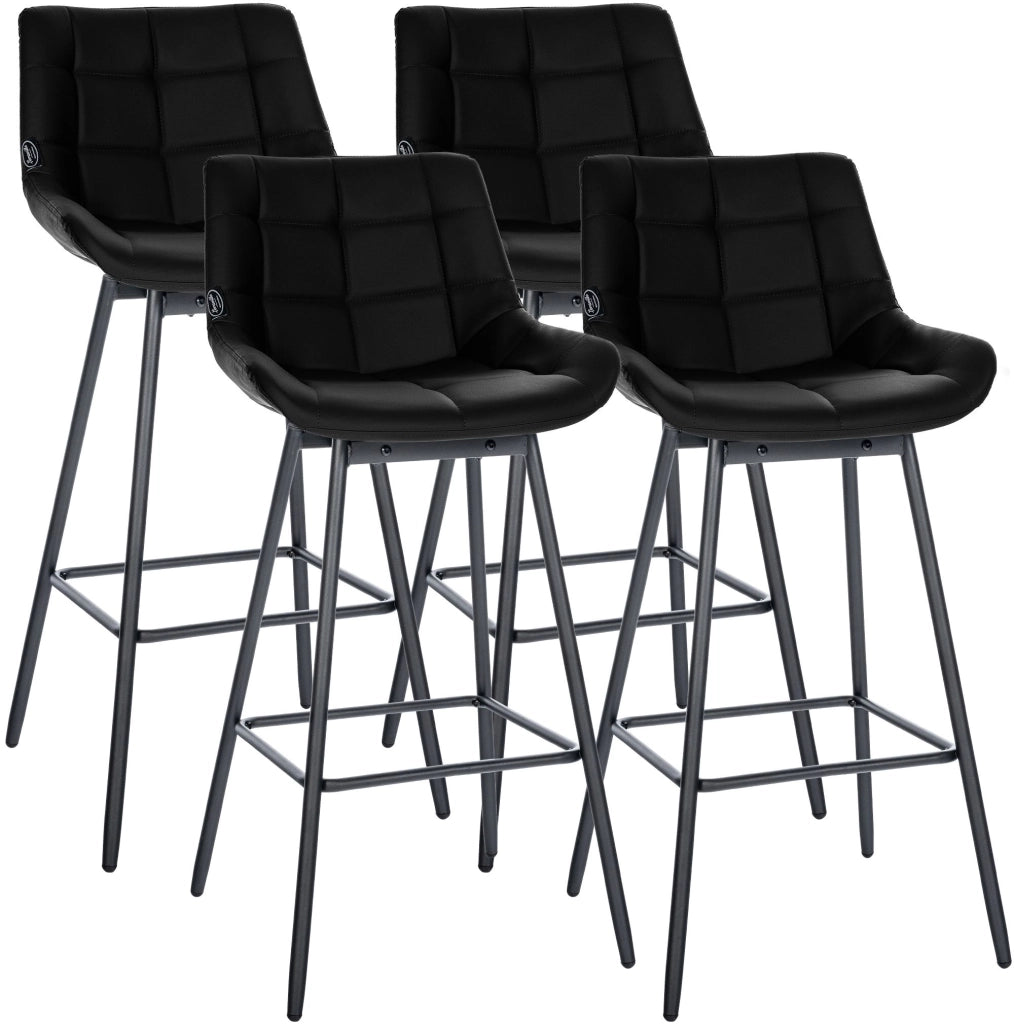 Set di 4 sgabelli da bar girevoli Weston in ecopelle 3