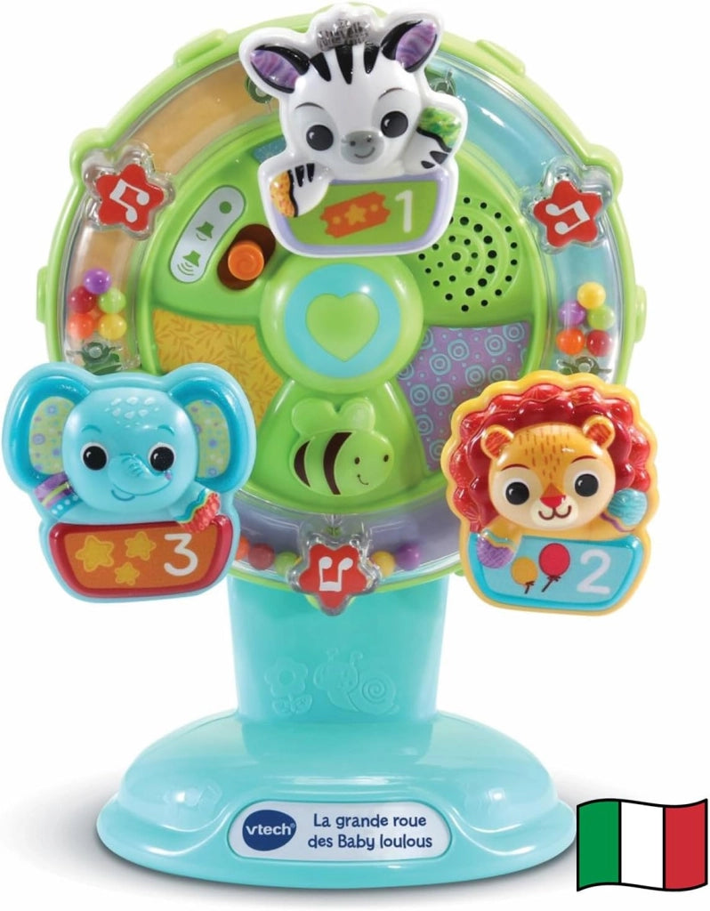 VTech Baby Ruota Panoramica, Gioco Interattivo Bambino con Sensore di Movimento e Stelle Colorate, Supporto con Ventosa,