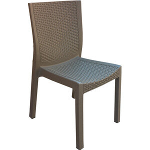 SEDIA RESINA EFFETTO RATTAN PANAREA TORTORA- DIMAPLAST 2000- 1,0 pz