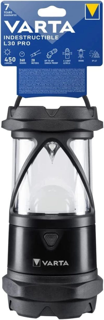 Varta INDESTRUCTIBLE L30 PRO Nero, Trasparente Torcia a mano LED